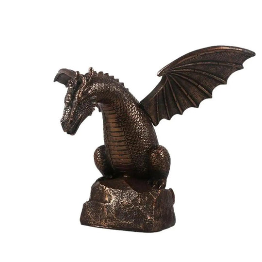 Small Garden Fountain Dragon Statue - Water Spray Dragon Pattern Resin Fountain Sculpture for Outdoor Garden Decor