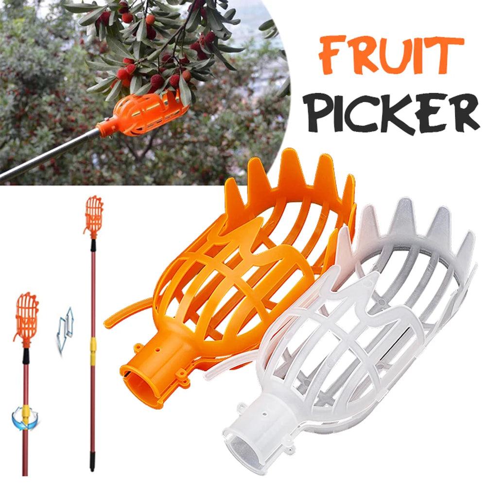 Fruits Picker Tool - Garden Peach Catcher for High Altitude Harvesting, Greenhouse & Orchard Use