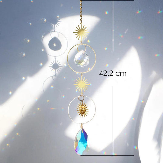 Crystal Suncatcher Prism Rainbow Maker | Sun Catchers & Hanging Crystals for Windows & Gardens