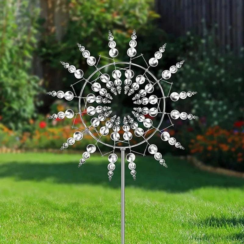 Unique Stainless Steel Wind Sculptures & Kinetic Art Wind Spinners | 3D Metal Wind-Powered Lawn Decor