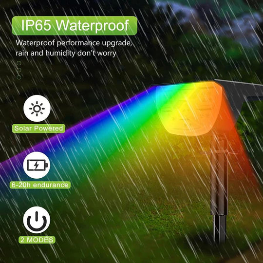 Solar Spot Lights with 72/68 LEDs - Outdoor IP65 Waterproof Solar Spotlight with 3 Modes for Yard, Lawn, Walkway, and Garden