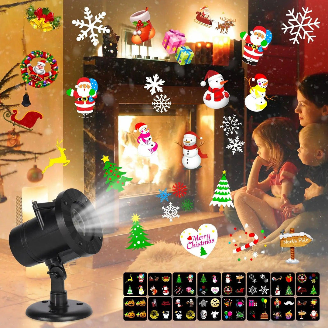 Christmas & Halloween Projector Lights Outdoor | 16 Slides, LED Waterproof | Light Show for Halloween Decorations & Outdoor Displays