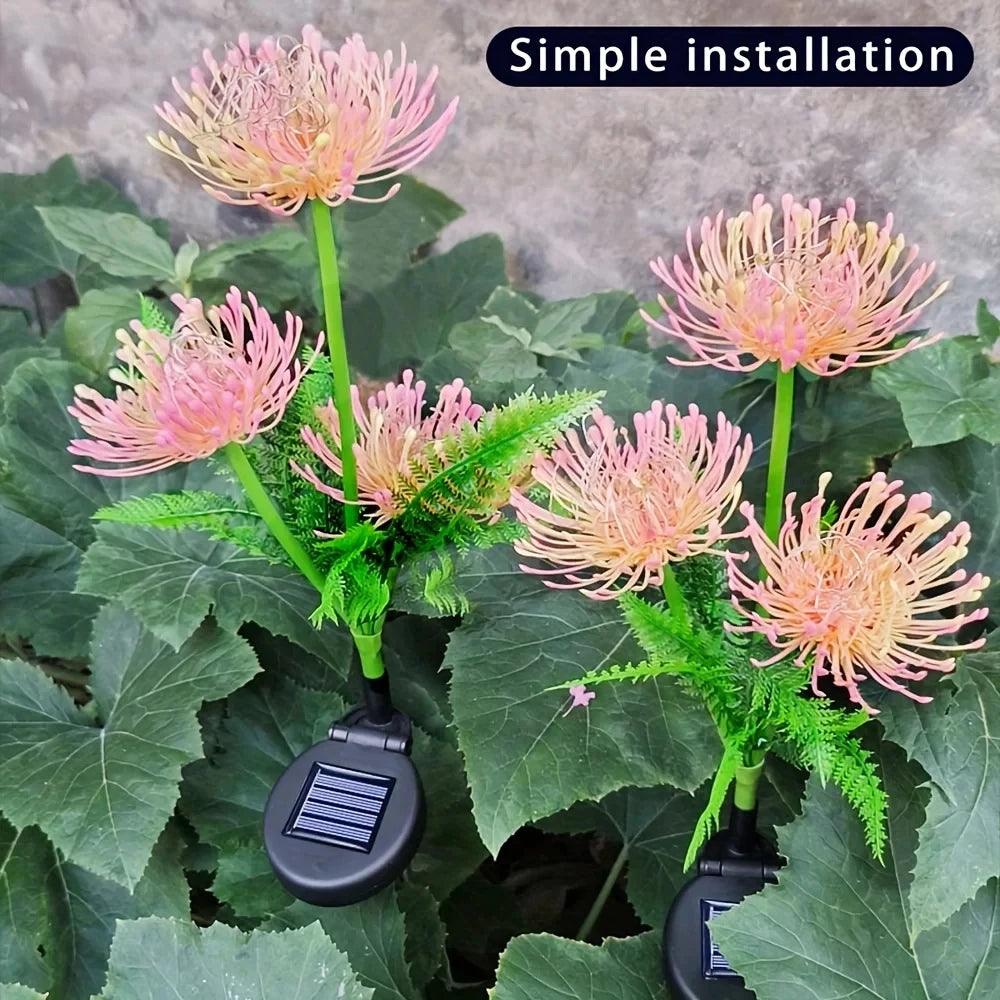 Solar Firefly Garden Lights - Waterproof Swaying Flower Lights for Outdoor Pathways