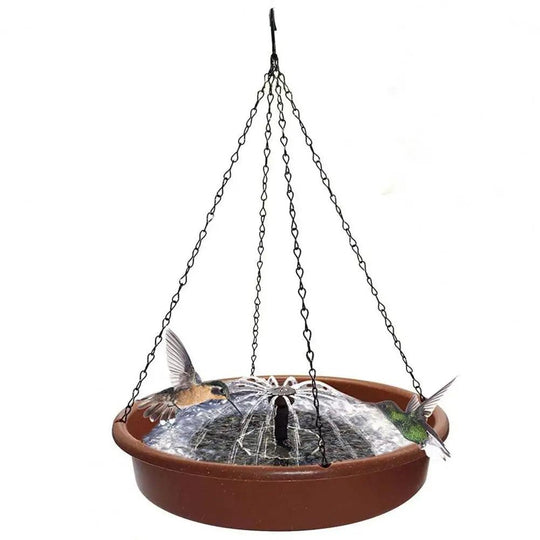 Solar-Powered Bird Bath Fountain with S-Shaped Hook – 12.01-inch Tray, Outdoor Birdbaths & Water Fountains for Garden Décor