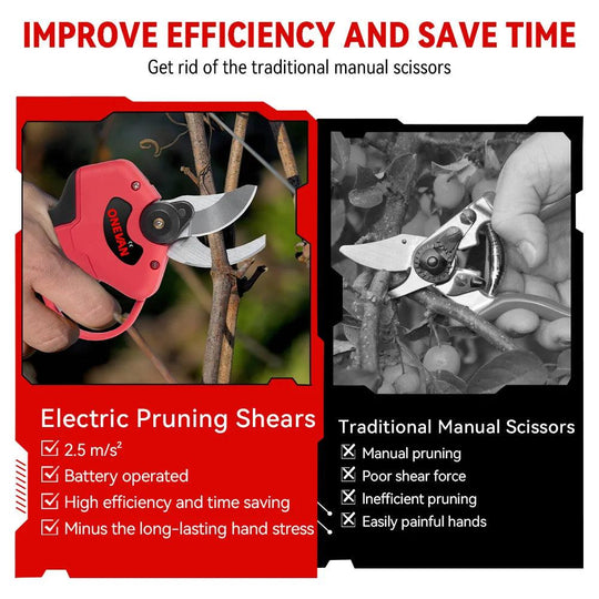 30mm 4-Gear Brushless Electric Pruning Shears Cordless Rechargeable High-Powered Pruning Loppers for Makita 18V Battery