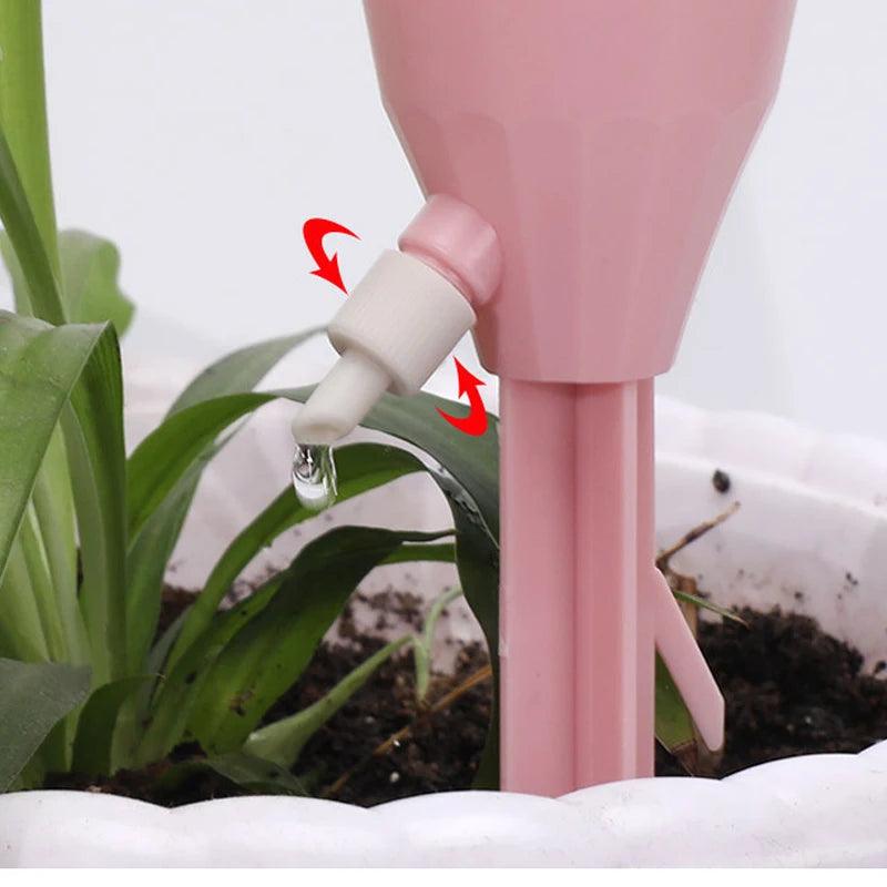 3/6/12 pcs Adjustable Drip Irrigation System - Automatic Self Watering Spikes for Indoor & Outdoor Potted Plants - Garden Irrigation Supplies