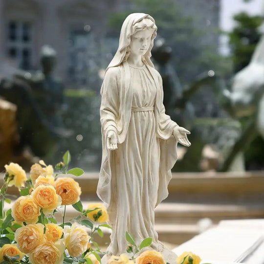 Virgin Mary Statue Outdoor – Religious Garden Sculpture, Blessed Mother Statue, Our Lady of Grace