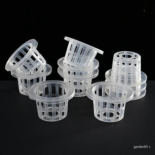 Hydroponic Planting Baskets – Soilless Cultivation Net Pots with Sponge Fixator for Vegetable Growing