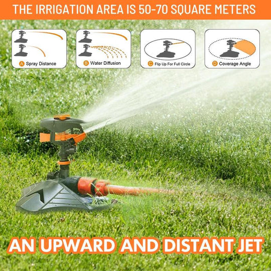 Automatic Rotating Garden Lawn Sprinkler, 360-Degree Rotating Water Sprinkler – Large Area Coverage for Lawn, Garden, and Yard Irrigation