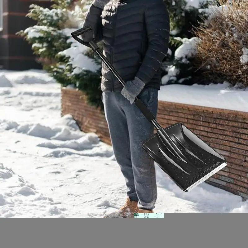 Detachable Aluminum Scoop Shovel for Snow, Ice, Metal Scoop Shovel for Walkways, Gardens and Cars