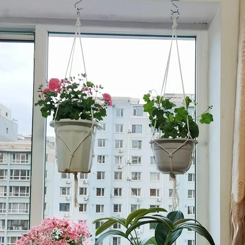 Indoor Wall Planters - Hanging Flower Pots, Vertical Garden Planters, Wall-Mounted Macrame Plant Hangers for Home and Garden Decor