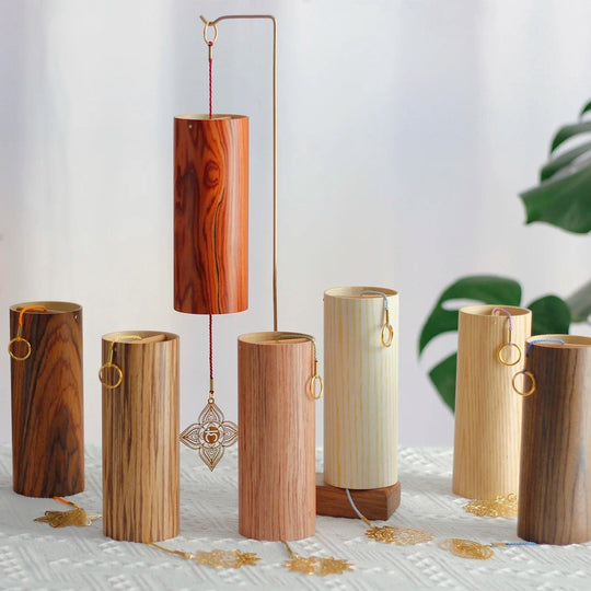 Bamboo Wind Chimes for Outdoor Garden | Natural Bamboo Windbell | Wooden Wind Chimes Meditation Decor | Relaxation & Positive Energy