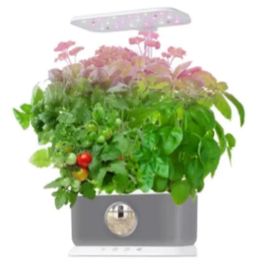 Home Smart Hydroponics System 6 Pods - Indoor Vegetable, Herb, and Flower Garden Kit with LED Grow Light