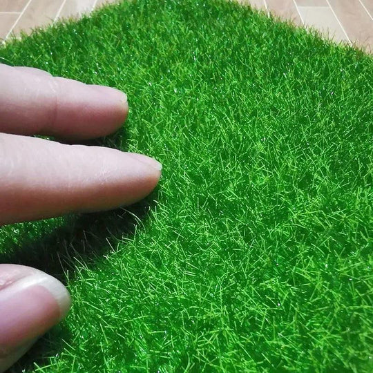 Artificial Lawn Grass Turf - Fake Grass Rolls for Simulation | Patio & Backyard | Synthetic Turf for Sale | 11.8"x11.8" & 5.9"x5.9" Green Mats