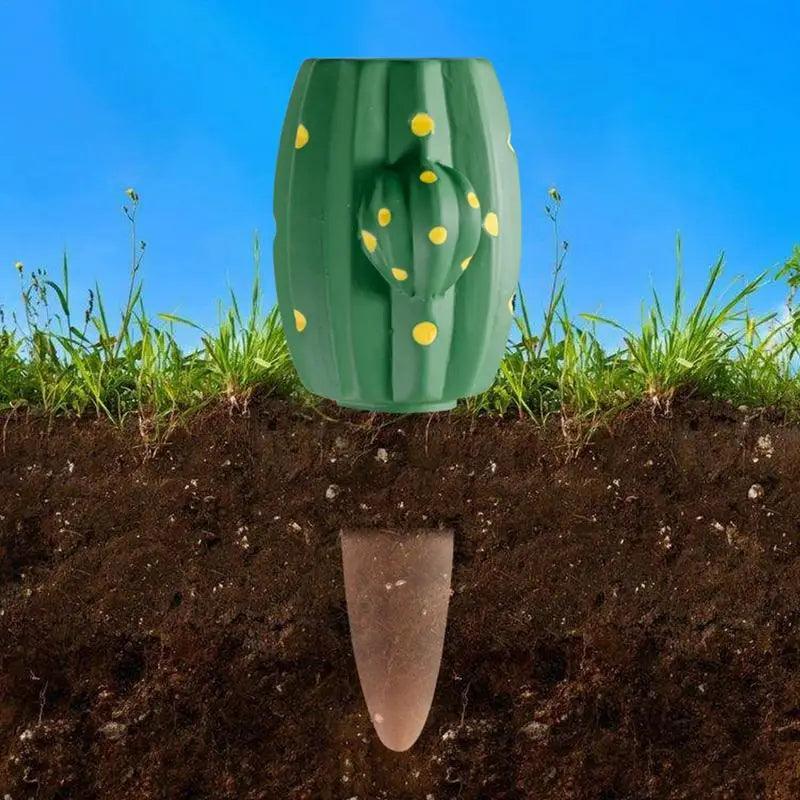 Efficient Plant Watering Insert - Cactus shaped Terracotta Watering Spikes for Garden & Potted Plants