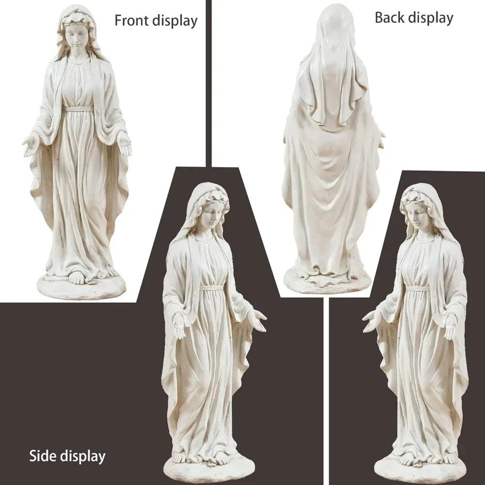 Virgin Mary Statue Outdoor – Religious Garden Sculpture, Blessed Mother Statue, Our Lady of Grace