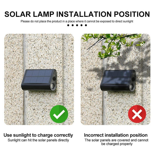 1/2/4/6 Pack - Two Sided Solar Outdoor LED Step Lights - Waterproof Deck, Stair, and Pathway Lighting for Enhanced Outdoor Safety