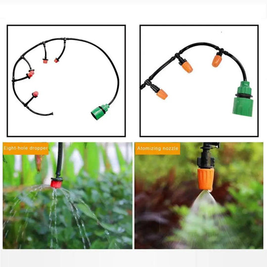 30M -50M Automatic Drip Irrigation System for Garden – Complete Garden Watering Kit with Adjustable Drippers and Timers