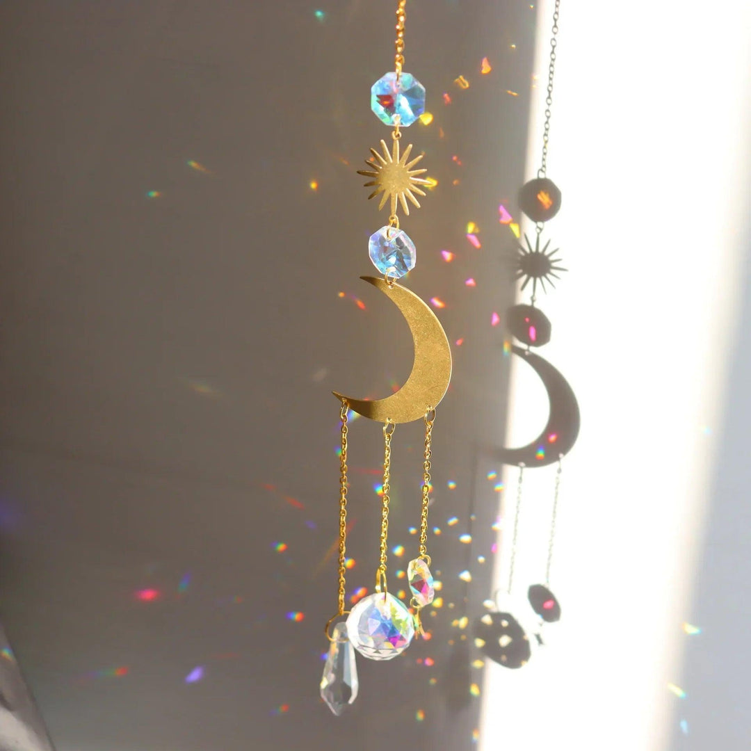 Crystal Suncatchers for Windows & Garden - Exquisite Sun Catcher Prisms with Hanging Crystals