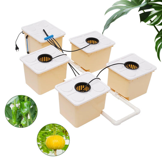 11L Vegetable Aquaponic Kit - Hydroponic Dutch Bucket Drip System for Efficient Plant Growing