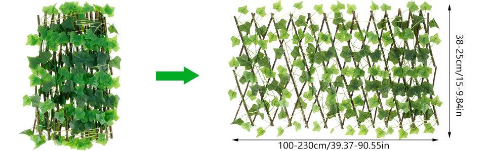 Artificial Leaf Privacy Fence | Expandable Garden Trellis for Privacy & UV Protection | Decorative Wood Panels for Garden, Home, Balcony, Outdoor Use