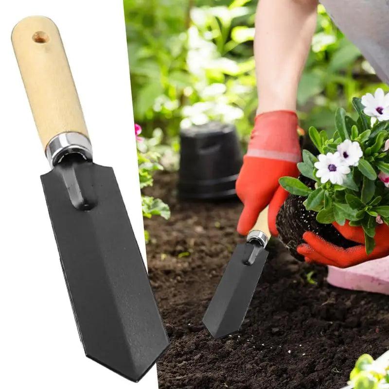 Hand Trowel Garden Tool - Professional Gardening Trowel with Wooden Handle for Digging, Planting, Transplanting - Perfect for Home, Lawn and Yard Use