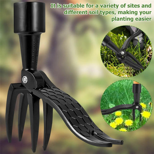 Weeding Head Replacement Claw Tool - Metal Foot Pedal Weed Puller for Stand-Up Gardening and Root Removal