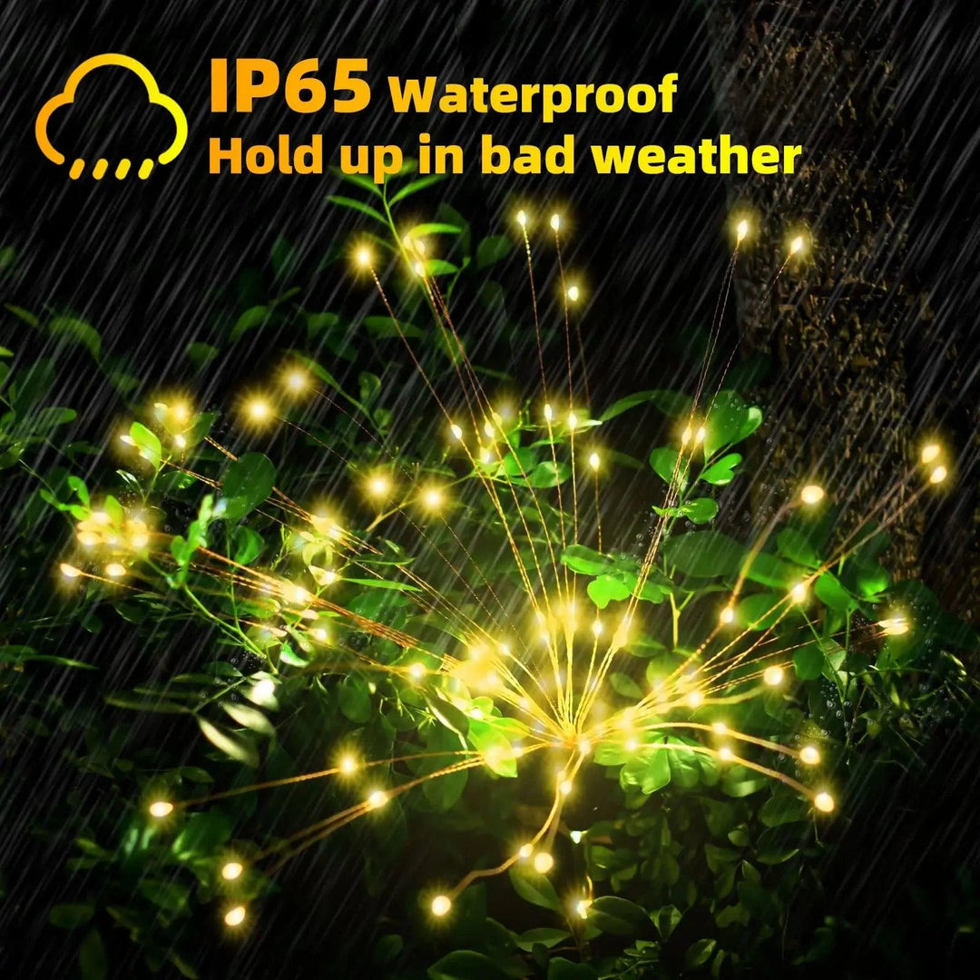 Solar Fireworks Lights Outdoor Garden Decoration - Waterproof Swaying Solar Firefly Lamp