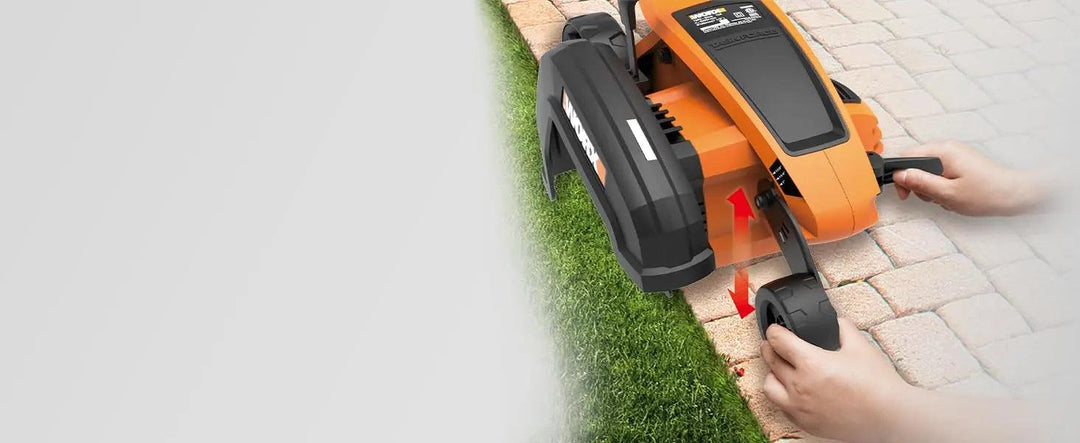 12 Amp Electric Lawn Edger & Trencher, 7.5 Inch, Orange and Black - Best Electric Lawn Edger for Precise Garden Edging