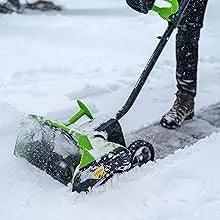 40-Volt Cordless Electric Snow Shovel, 16-Inch Width, Brushless Motor – Powerful, Cordless Snow Removal for Driveways and Sidewalks