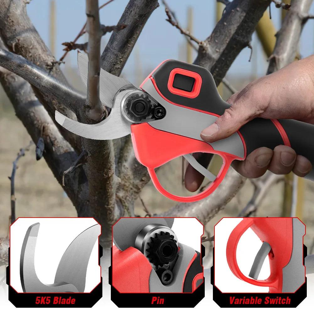 30mm 4-Gear Brushless Electric Pruning Shears Cordless Rechargeable High-Powered Pruning Loppers for Makita 18V Battery