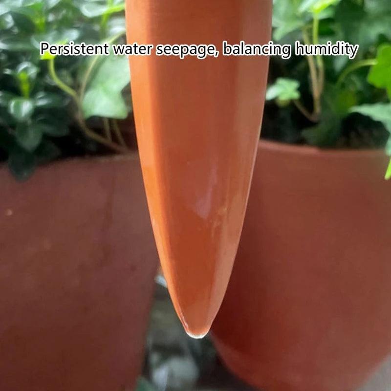 4Pcs Terracotta Self-Watering Spikes |Small Size Globe Shape Plant Watering System | Automatic Drip Irrigation for Indoor and Outdoor Plants