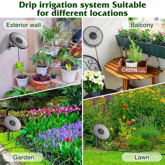 3W DIY Solar Irrigation Kit with 15 Meter Hose – Garden Balcony & Greenhouse Drip Irrigation System