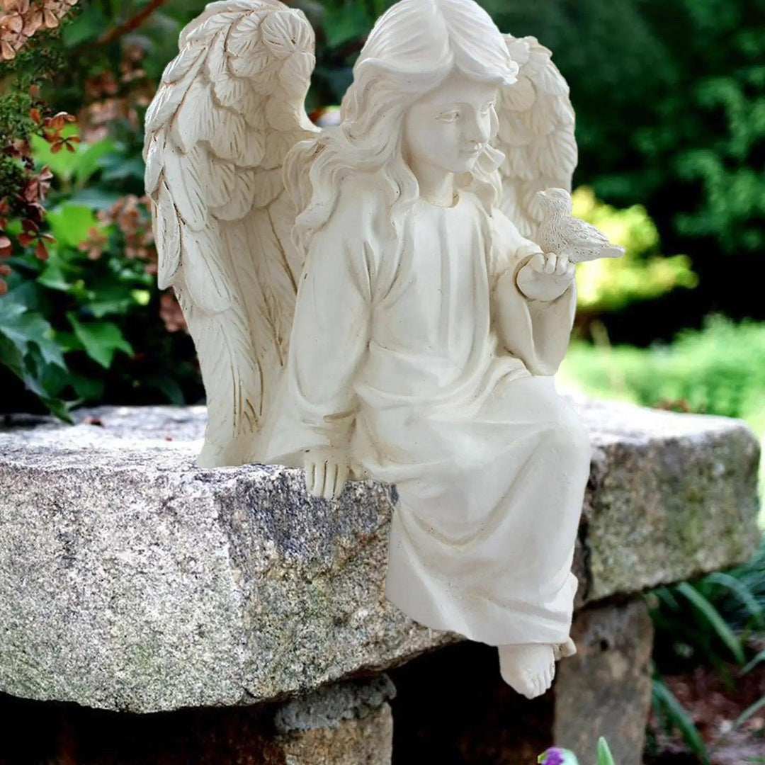 Praying Angel Statue - Resin Angel Figurine for Home, Garden, and Yard Decor | Angel Sculpture for Memorials