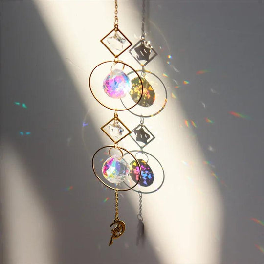 Crystal Suncatchers for Windows & Garden - Exquisite Sun Catcher Prisms with Hanging Crystals