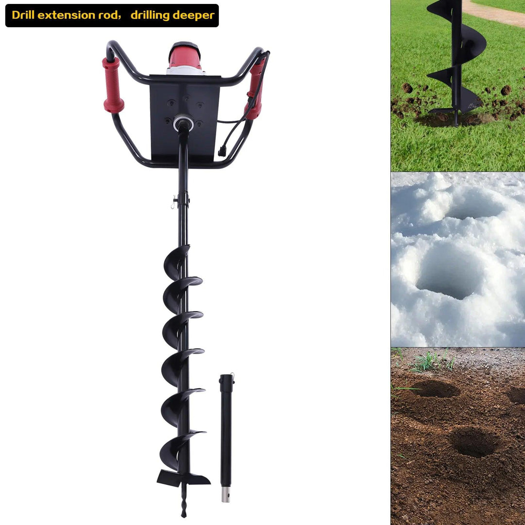 Electric Post Hole Digger, 1500W Auger Machine for Efficient Fence Hole Digging, Corrosion Resistant - Max 12" Auger Post Hole Digging Tool