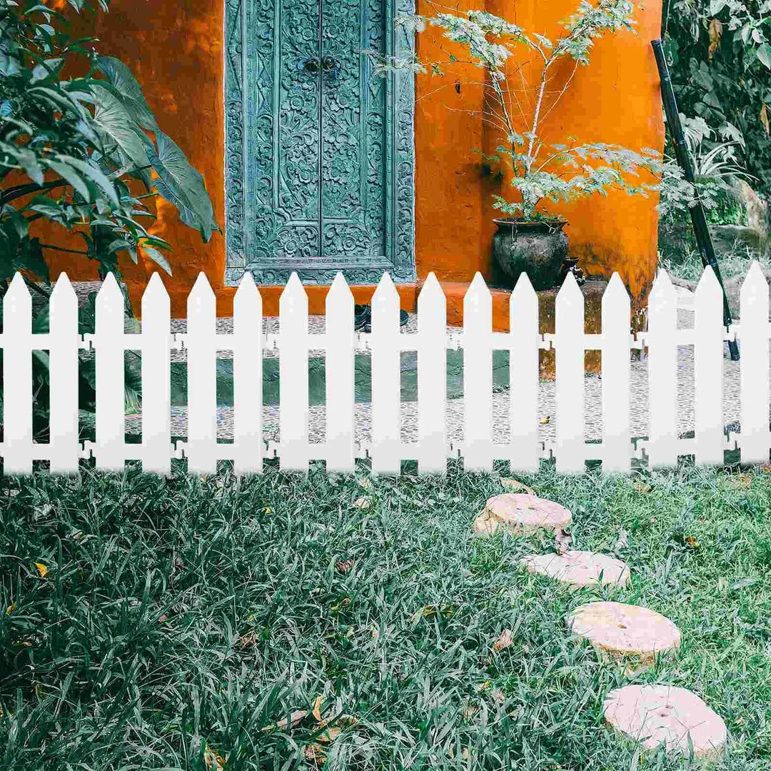 10 Pcs Plastic Split Rail Fence for Miniature Garden, White Dollhouse Yard Decoration - Durable, Elegant and Easy to Install