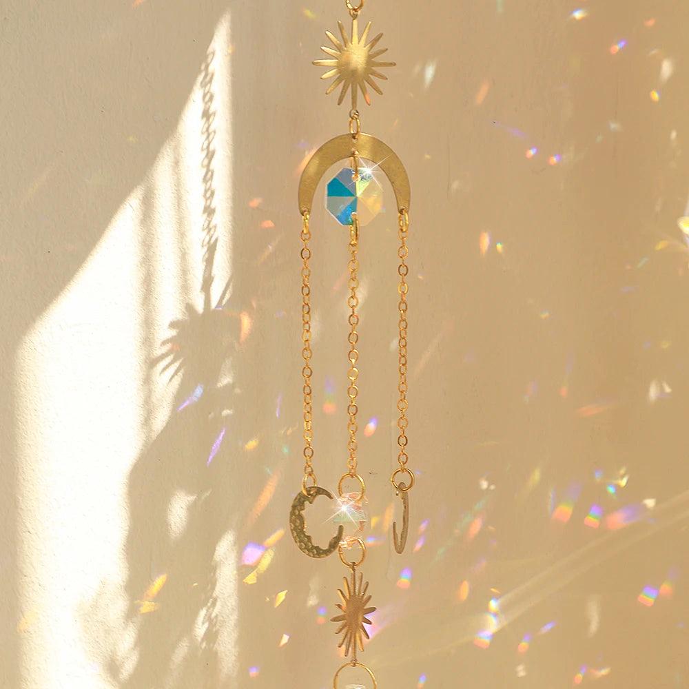 Crystal Suncatcher Prism Rainbow Maker | Sun Catchers & Hanging Crystals for Windows & Gardens