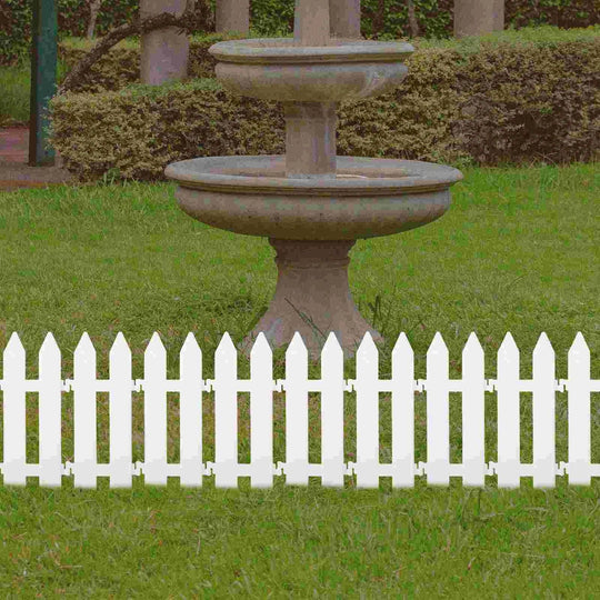 10 Pcs Plastic Split Rail Fence for Miniature Garden, White Dollhouse Yard Decoration - Durable, Elegant and Easy to Install