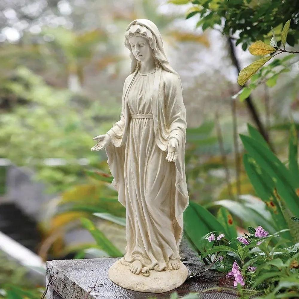 Virgin Mary Statue Outdoor – Religious Garden Sculpture, Blessed Mother Statue, Our Lady of Grace