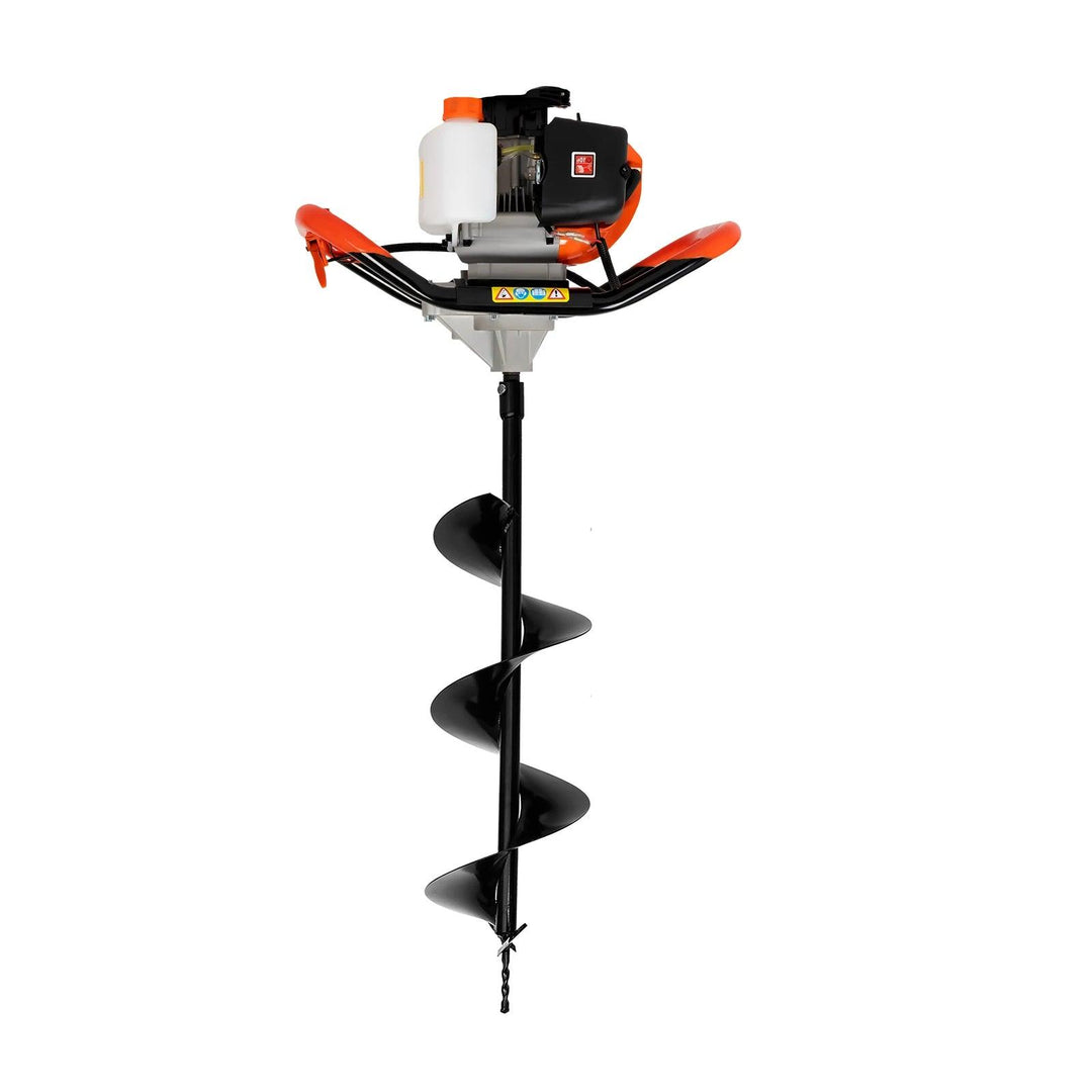 52cc 2-Stroke Gas Powered Post Hole Digger with 3 Drill Bits, Auger Fence Pole Hole Digger for Gardening & Fencing