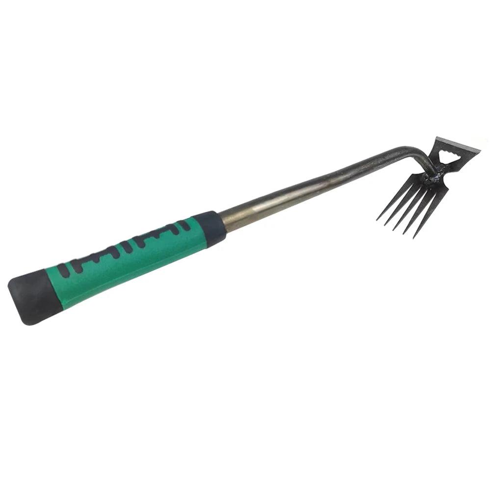 Stainless Steel Weeding Tool - Long Handled Garden Weeder for Grass & Root Removal, Soil Loosening