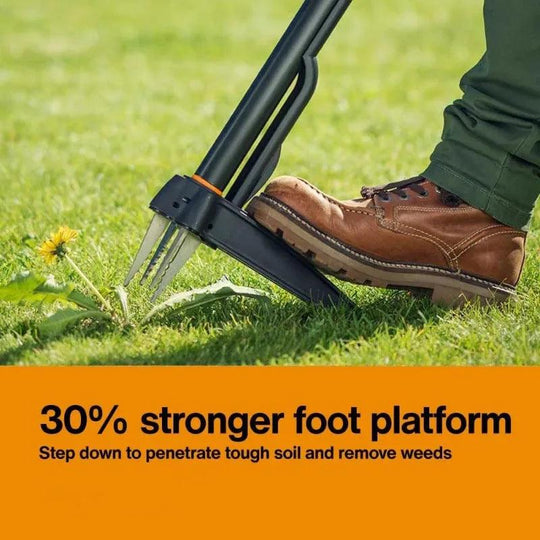 39-Inch Stand Up Weeding Tool, 4-Claw Weed Puller with Ergonomic Handle for Easy Weed Removal