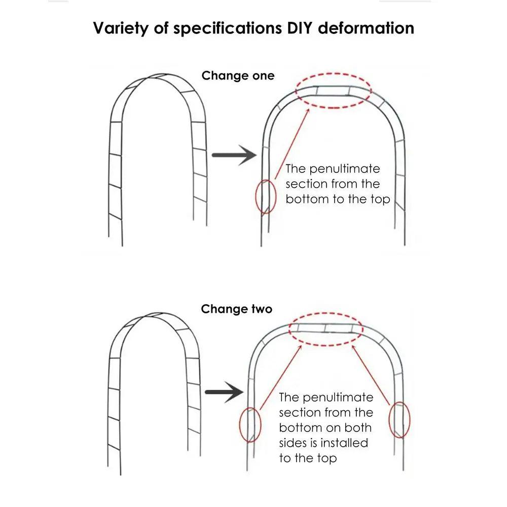 Metal Garden Arch Trellis | Decorative Arched Trellis for Climbing Plants | Ideal for Outdoor Gardens, Weddings, and Party Decor