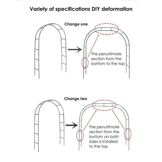 Metal Garden Arch Trellis | Decorative Arched Trellis for Climbing Plants | Ideal for Outdoor Gardens, Weddings, and Party Decor