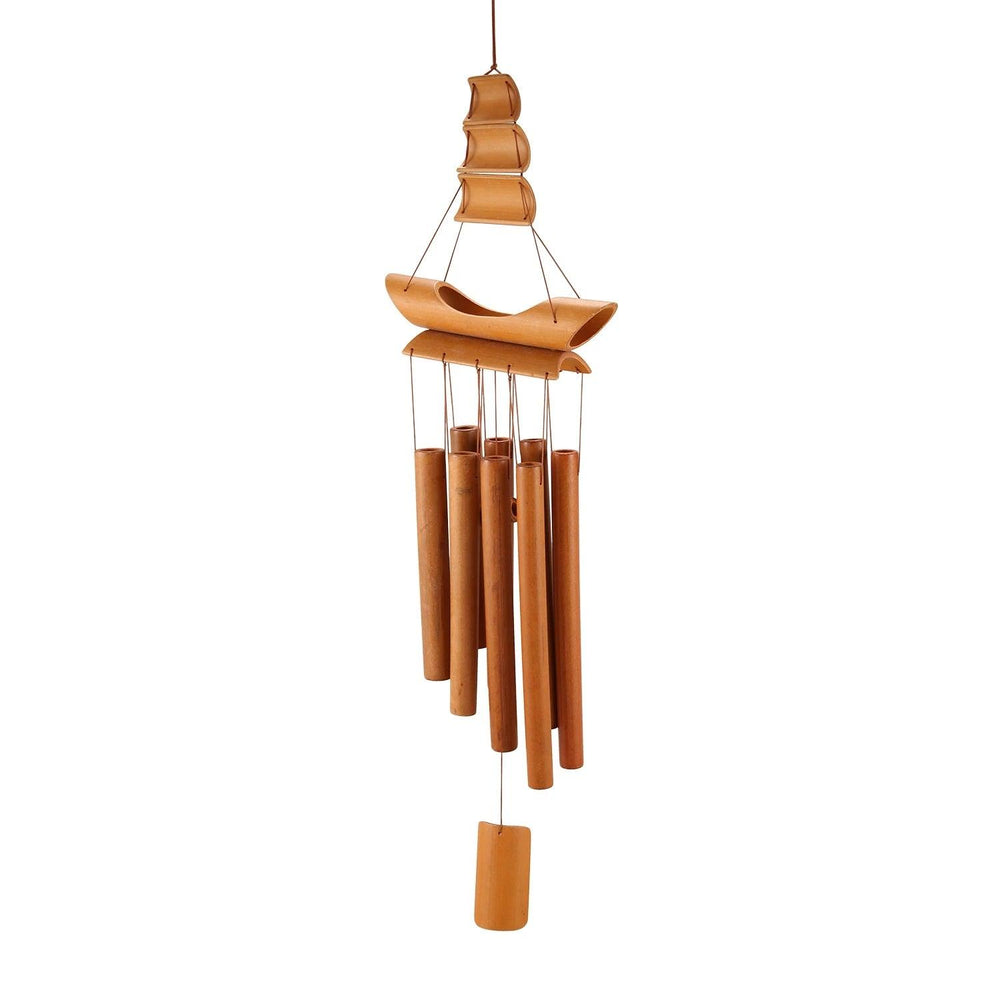 Bamboo Wind Chime - Handmade Natural Bamboo Wind Bell for Outdoor Yard Decor - Large Wooden Wind Chimes for Peaceful Melodies - Unique Home Decoration