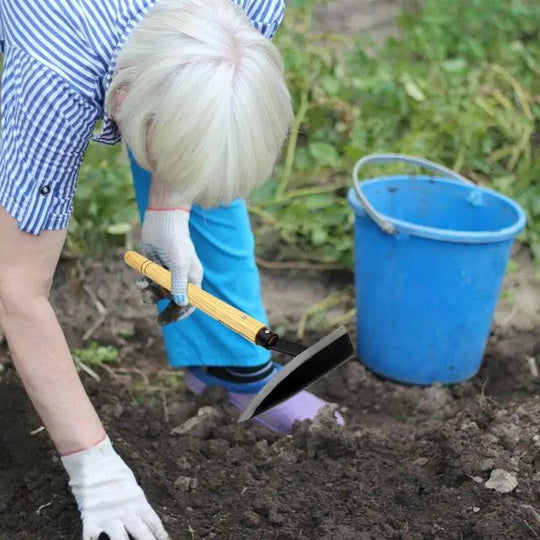 Garden Hoe Tool - Triangle Weeding Hoe for Gardening, Farming, and Soil Turning - Durable Hand Tool