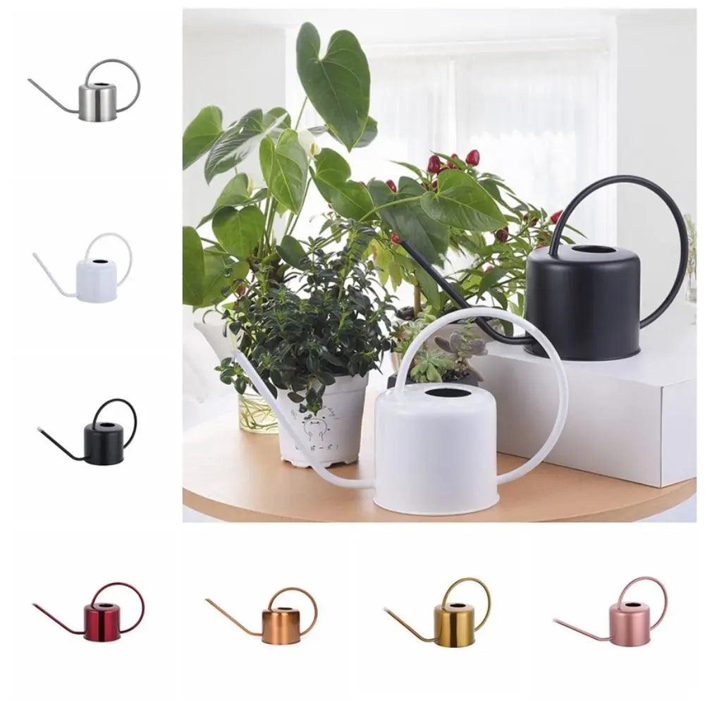 1.3L Comfortable Long Spout Watering Can Rustproof Leakproof Stainless Steel Watering pot