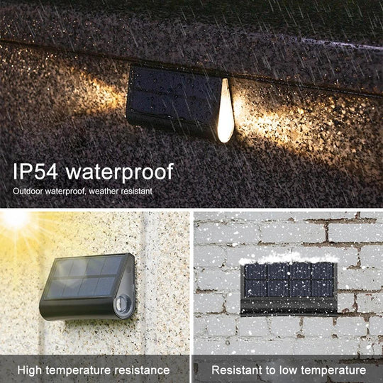 1/2/4/6 Pack - Two Sided Solar Outdoor LED Step Lights - Waterproof Deck, Stair, and Pathway Lighting for Enhanced Outdoor Safety