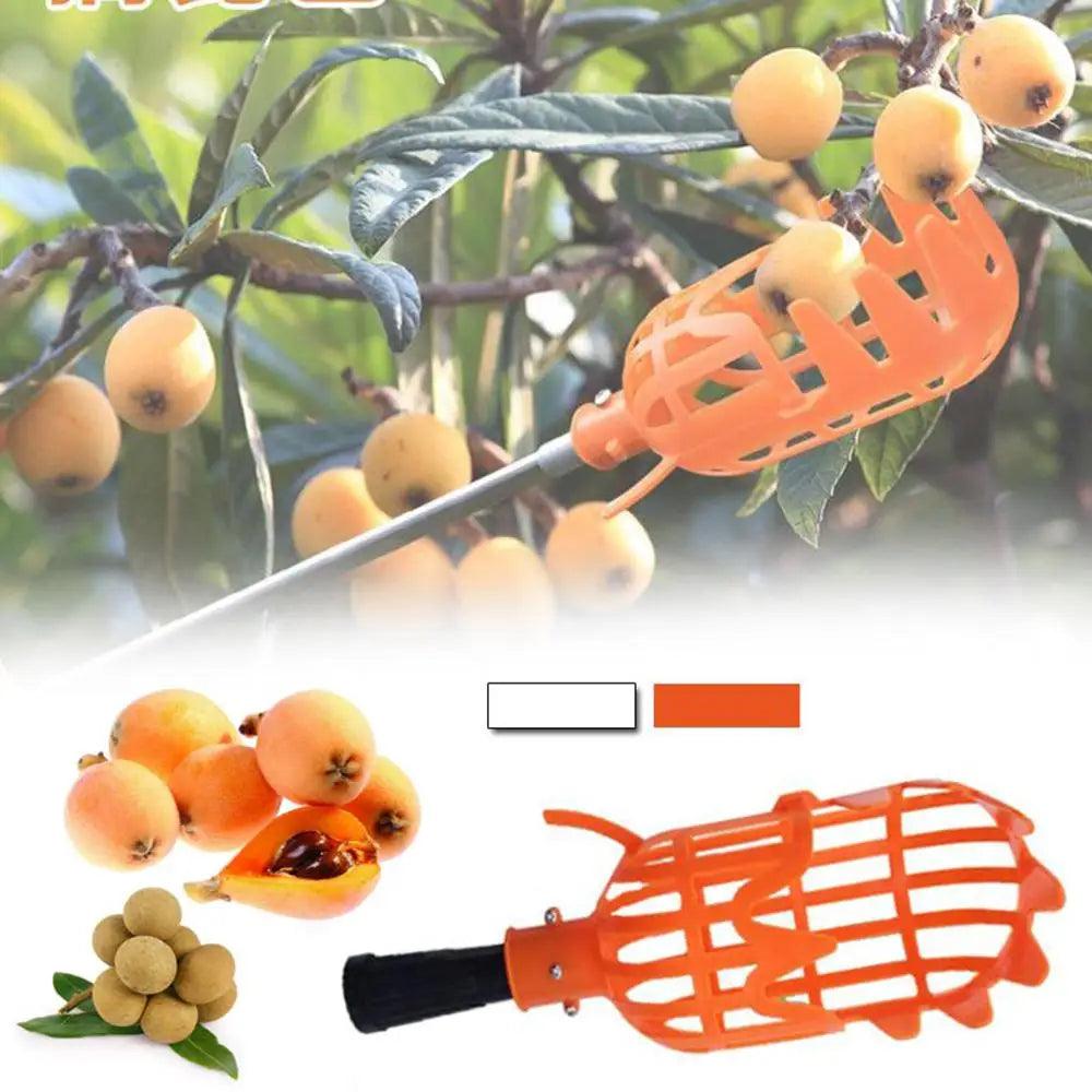 Fruits Picker Tool - Garden Peach Catcher for High Altitude Harvesting, Greenhouse & Orchard Use